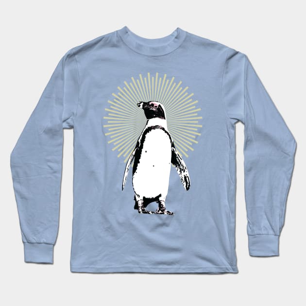 Penguin Flare Long Sleeve T-Shirt by AnthonyZed